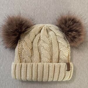 Furtalk Cream and Brown Hat